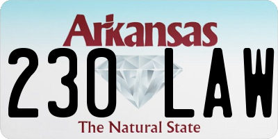 AR license plate 230LAW