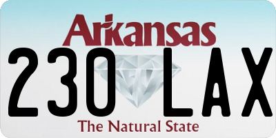 AR license plate 230LAX