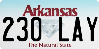 AR license plate 230LAY