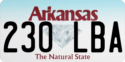 AR license plate 230LBA