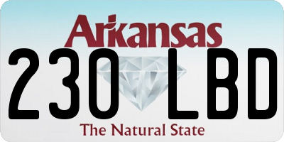 AR license plate 230LBD