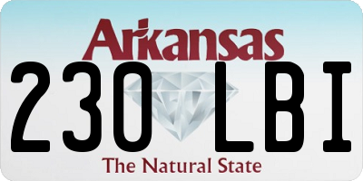AR license plate 230LBI