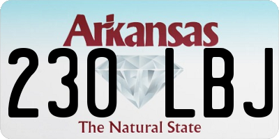 AR license plate 230LBJ