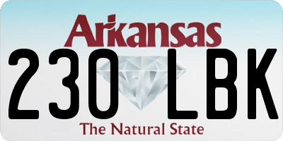 AR license plate 230LBK