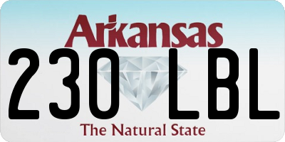 AR license plate 230LBL