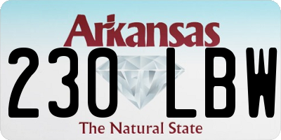 AR license plate 230LBW