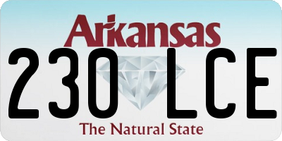 AR license plate 230LCE