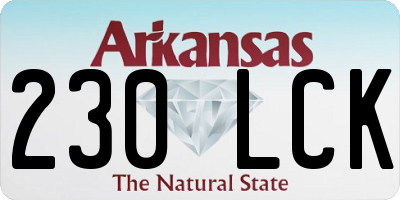 AR license plate 230LCK