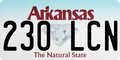 AR license plate 230LCN