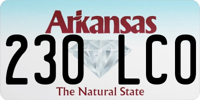 AR license plate 230LCO