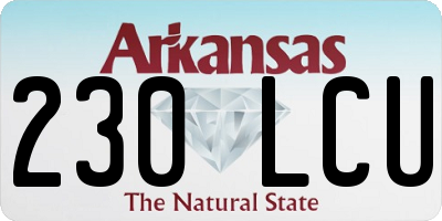 AR license plate 230LCU