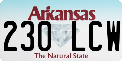 AR license plate 230LCW