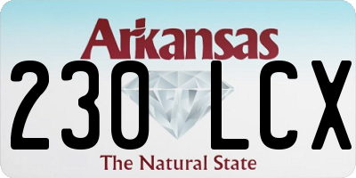 AR license plate 230LCX
