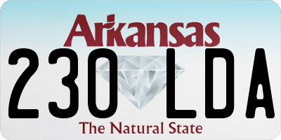 AR license plate 230LDA