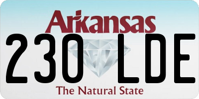AR license plate 230LDE
