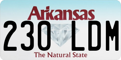 AR license plate 230LDM