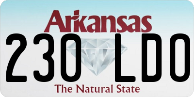 AR license plate 230LDO