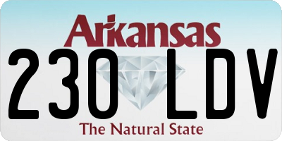 AR license plate 230LDV