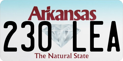 AR license plate 230LEA