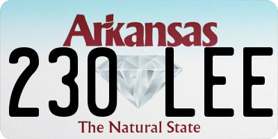 AR license plate 230LEE