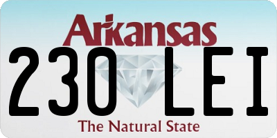 AR license plate 230LEI