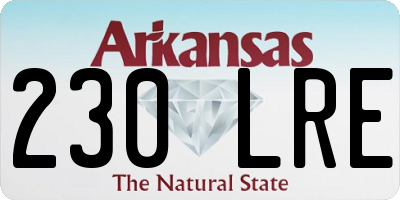 AR license plate 230LRE
