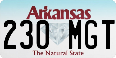 AR license plate 230MGT