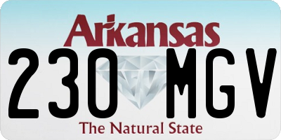 AR license plate 230MGV