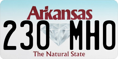 AR license plate 230MHO