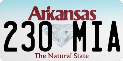 AR license plate 230MIA