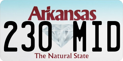 AR license plate 230MID