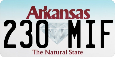 AR license plate 230MIF