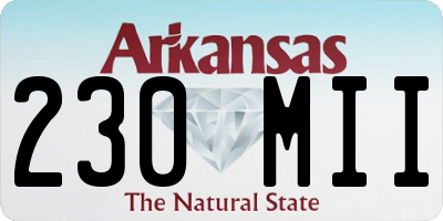 AR license plate 230MII