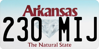 AR license plate 230MIJ