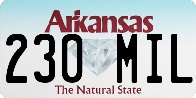 AR license plate 230MIL