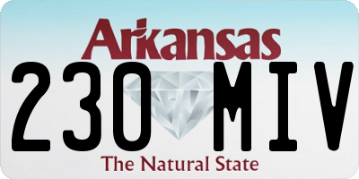 AR license plate 230MIV