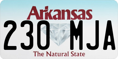 AR license plate 230MJA