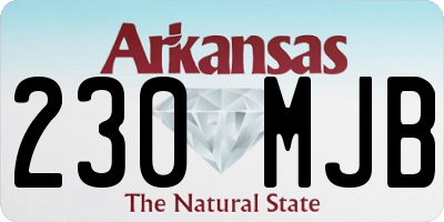 AR license plate 230MJB