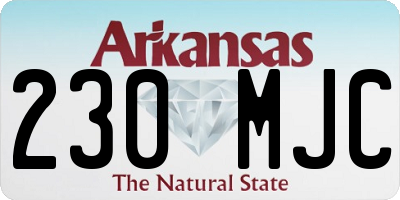 AR license plate 230MJC