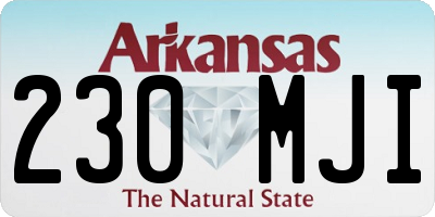 AR license plate 230MJI