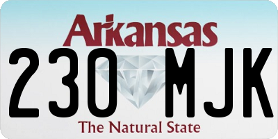 AR license plate 230MJK