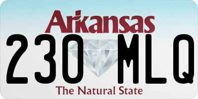 AR license plate 230MLQ