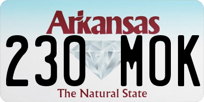 AR license plate 230MOK
