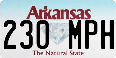 AR license plate 230MPH