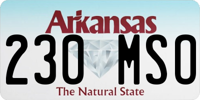 AR license plate 230MSO