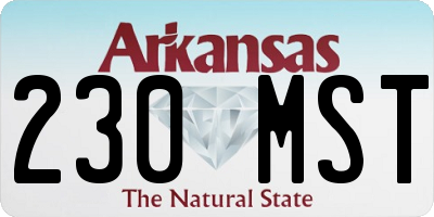 AR license plate 230MST
