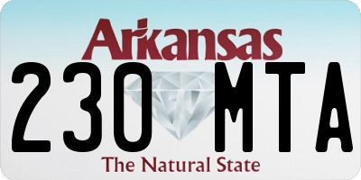 AR license plate 230MTA