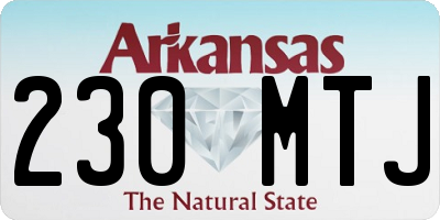 AR license plate 230MTJ