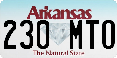 AR license plate 230MTO