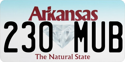 AR license plate 230MUB